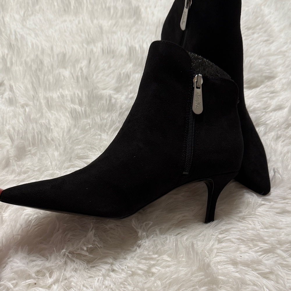 New Elegant Black Women's Ankle Boots - Picture 3 of 5
